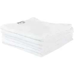 Copper Pearl Baby Washcloths*- 6Pk Baby Bath Washcloths, White