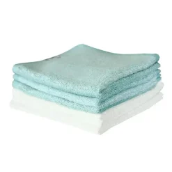 Copper Pearl Baby Washcloths*- 6Pk Baby Bath Washcloths, White/Blue