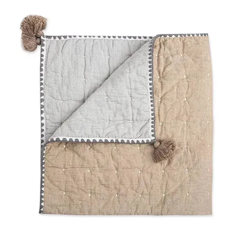 Crane Blankets & Quilts*- Baby Blanket Soft Cotton Quilted, Copper