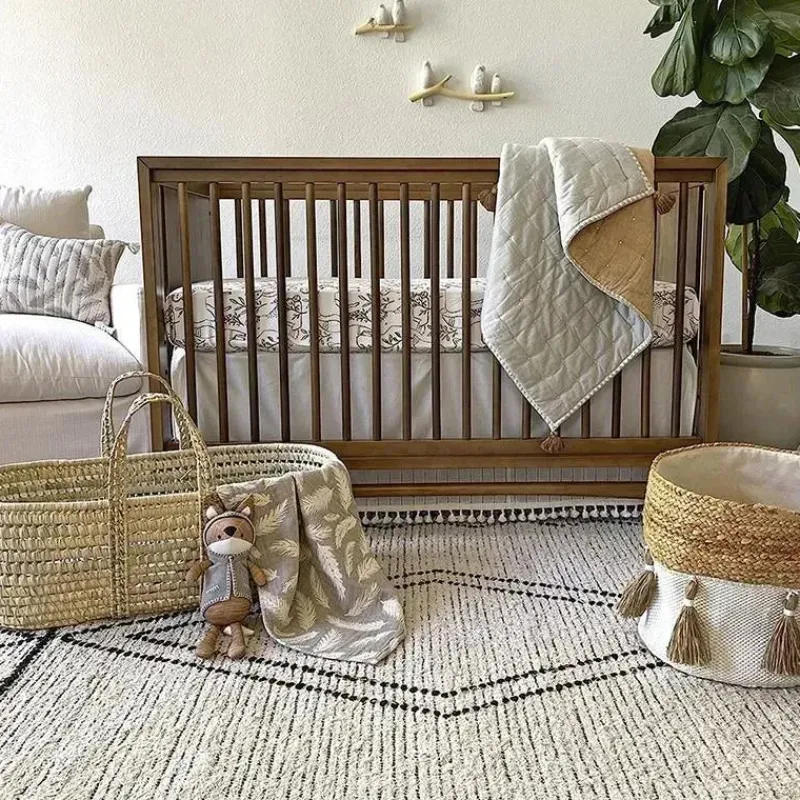 Crane Blankets & Quilts*- Baby Blanket Soft Cotton Quilted, Copper