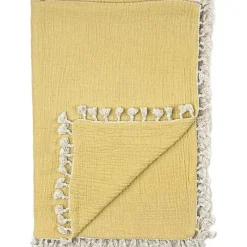 Crane Blankets & Quilts*- Baby Muslin Swaddle Blanket, Ochre