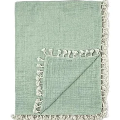 Crane Blankets & Quilts*- Baby Muslin Swaddle Blanket, Evergreen