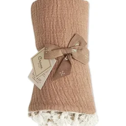 Crane Blankets & Quilts*- Baby Muslin Swaddle Blanket, Copper Red