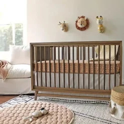 Crane Crib & Bed Sheets*- Baby Soft Cotton Crib Mattress Sheet, Copper Dash
