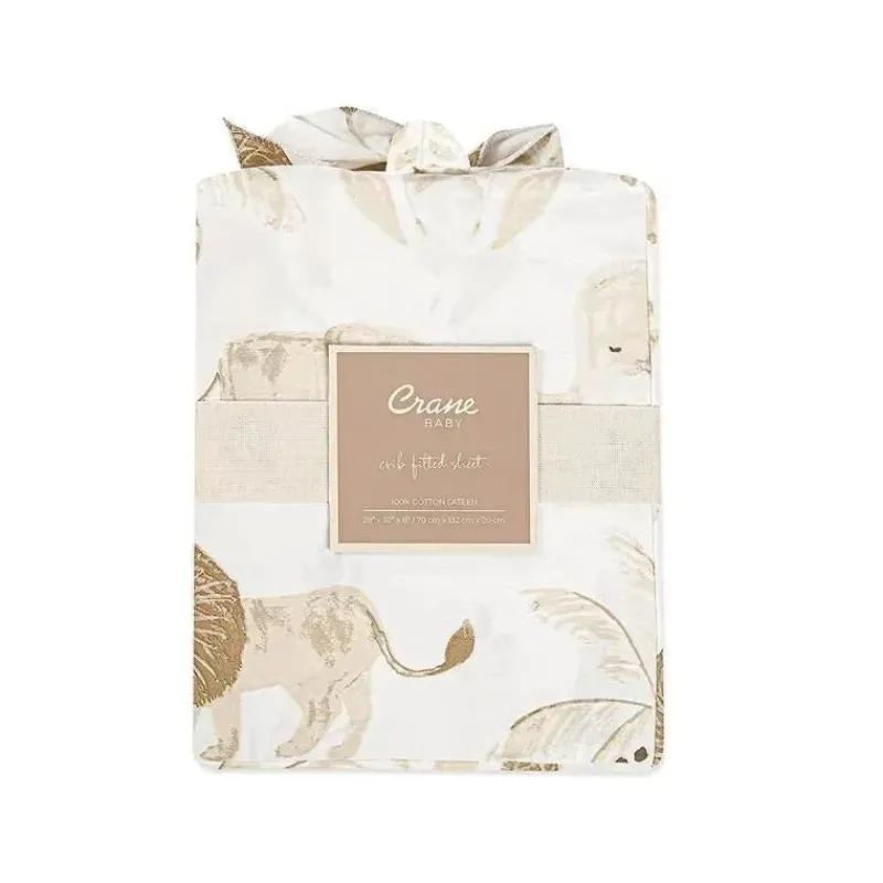 Crane Crib & Bed Sheets*- Baby Soft Cotton Crib Mattress Sheet, Animal