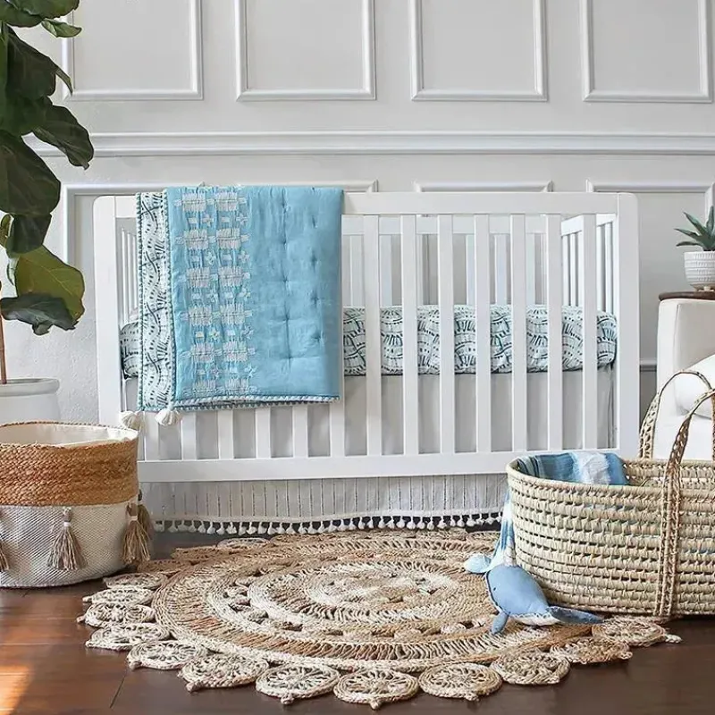 Crane Bumpers, Liners & Skirts*- Baby Wrap Around Bed Skirt for Crib