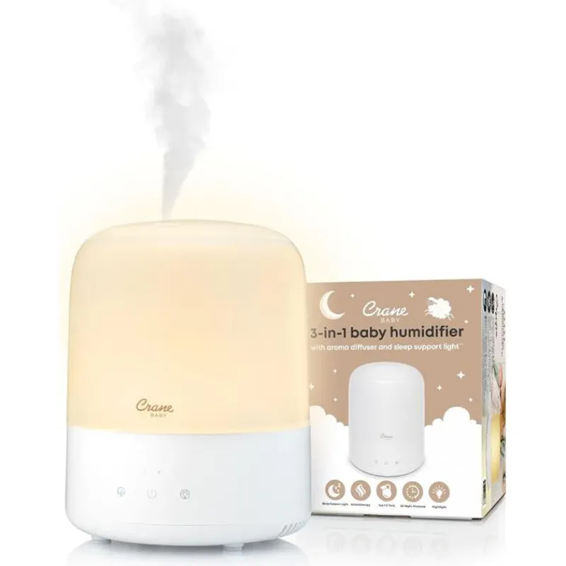 Crane Humidifiers & Purifiers*- 3-In-1 Pediatric Cool Mist Humidifier And Aroma Diffuser And Sleep Support Light, 0.5 Gallon
