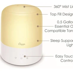 Crane Humidifiers & Purifiers*- 3-In-1 Pediatric Cool Mist Humidifier And Aroma Diffuser And Sleep Support Light, 0.5 Gallon