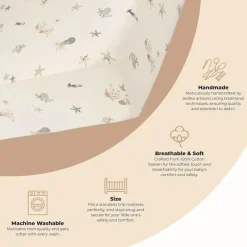 Crane Crib & Bed Sheets*Bedding - Cove Fitted Crib Sheet, Sea Life