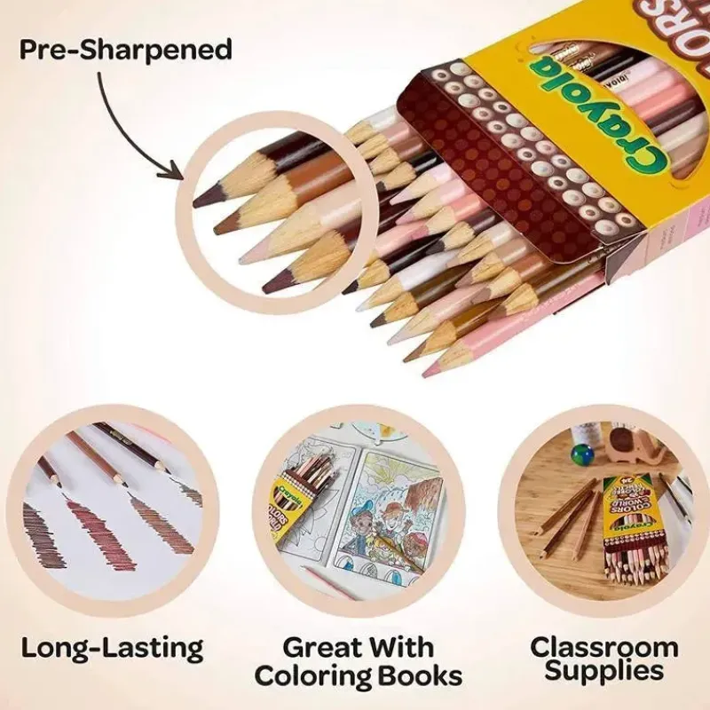 Crayola Coloring*- 24 Ct Colored Pencils, Colors Of The World