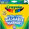 Crayola Coloring*- 10 Ct Ultra-Clean Washable Classic, Broad Line Markers