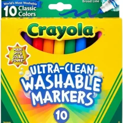 Crayola Coloring*- 10 Ct Ultra-Clean Washable Classic, Broad Line Markers