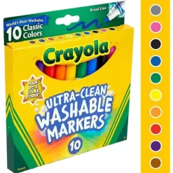 Crayola Coloring*- 10 Ct Ultra-Clean Washable Classic, Broad Line Markers