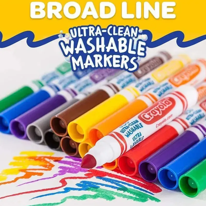 Crayola Coloring*- 10 Ct Ultra-Clean Washable Classic, Broad Line Markers