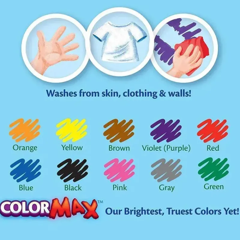 Crayola Coloring*- 10 Ct Ultra-Clean Washable Classic, Broad Line Markers