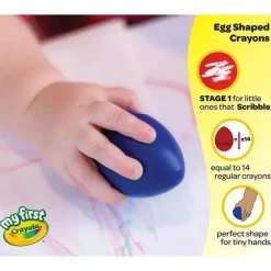Kids Crayola Toys For 3 Year Old|Coloring*- 3 Ct Washable Egg Crayons