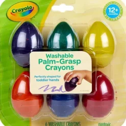 Crayola Coloring*- 6 Ct Washable Palm-Grasp Crayons