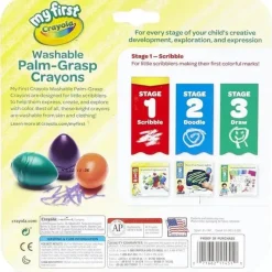 Crayola Coloring*- 6 Ct Washable Palm-Grasp Crayons