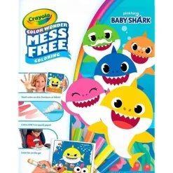 Kids Crayola Baby Shark|Toys For 3 Year Old*- Color Wonder Coloring Pad & Markers, Baby Shark