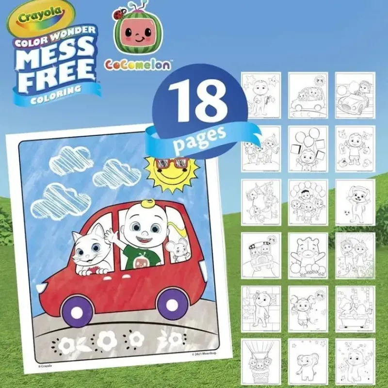 Kids Crayola Cocomelon|Toys For 3 Year Old*- Color Wonder Coloring Pad & Markers, Cocomelon