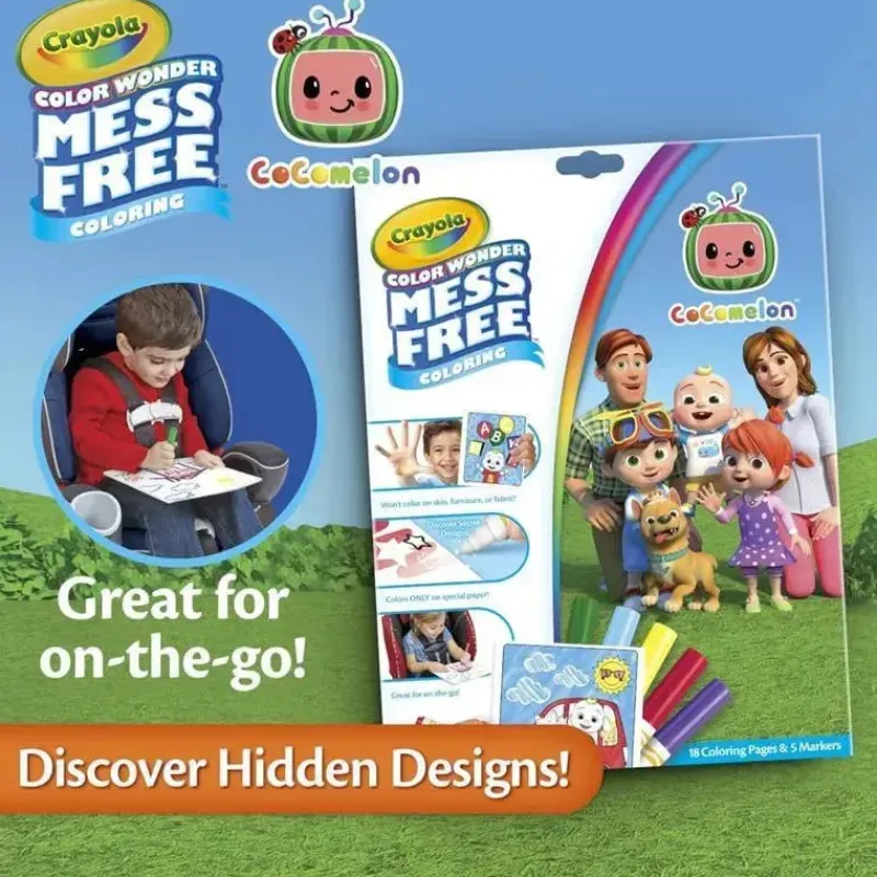 Kids Crayola Cocomelon|Toys For 3 Year Old*- Color Wonder Coloring Pad & Markers, Cocomelon