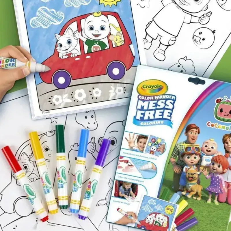 Kids Crayola Cocomelon|Toys For 3 Year Old*- Color Wonder Coloring Pad & Markers, Cocomelon