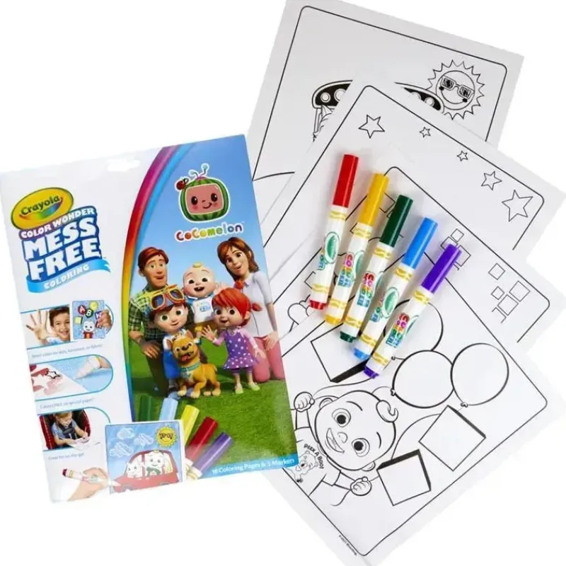 Kids Crayola Cocomelon|Toys For 3 Year Old*- Color Wonder Coloring Pad & Markers, Cocomelon