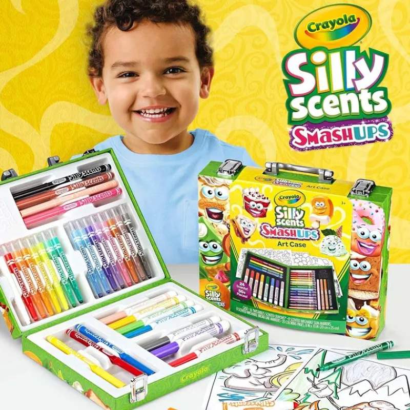 Crayola Coloring*- Silly Scents Mini Inspiration Art Case, Scented Crayons & Markers Set