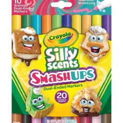 Crayola Coloring*- Silly Scents Smashups, Dual-Ended Washable Broad Line Markers, 10 Count