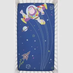 Crown Crafts Toy Story|Crib & Bed Sheets*- Disney Buzz Lightyear Photo Crib Fitted Sheet