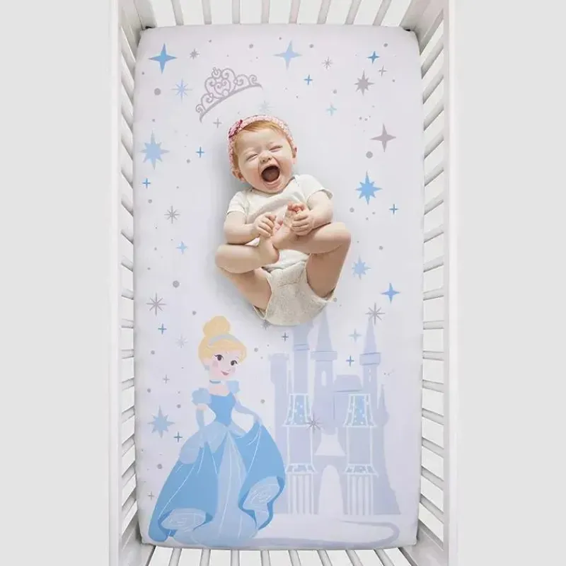 Crown Crafts Crib & Bed Sheets*- Disney Cinderalla Photo Crib Fitted Sheet