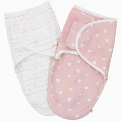 Crown Crafts Blankets & Quilts*Ellen DeGeneres 100% cotton 2-Pack Baby Girl Swaddle Blanket 0-3 Months