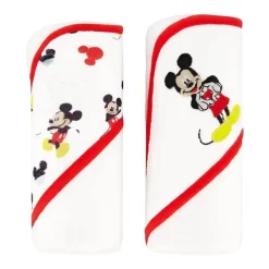 Cudlie Mickey & Minnie|Baby Bath Towels*- Disney Baby Boy 2Pk Rolled/Carded Hooded Towels, Mickey Mouse