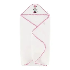 Cudlie Mickey & Minnie|Baby Bath Towels*- Disney Baby Girl 2Pk Rolled/Carded Hooded Towels, Minnie Mouse