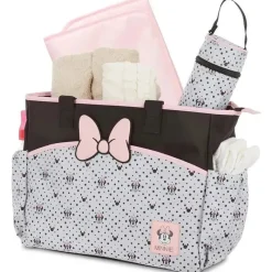 Cudlie Mickey & Minnie|Diaper Backpacks*- Minnie Disney Tote Diaper Bag & Changing Pad