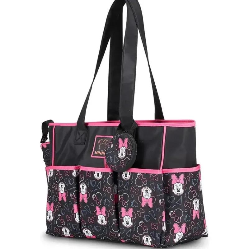 Cudlie Tote Bags*- Minnie Multi Pc Set Toss Print Diaper Bag