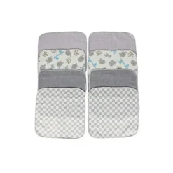 Cudlie Baby Washcloths*- 8Pc Rolled Wc On Card - Elephant Check New
