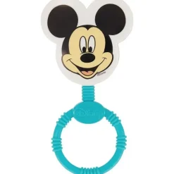Cudlie Rattles & Teethers*- 2Pk Blue Disney Mickey Character Shape Rattle and Keyring Teether