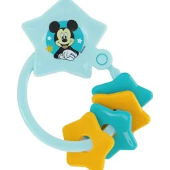 Cudlie Rattles & Teethers*- 2Pk Blue Disney Mickey Character Shape Rattle and Keyring Teether