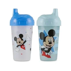 Cudlie Mickey & Minnie|Straw, Sippy & Training Cups*- 2Pk Disney Mickey Mouse Hard Spout, Stars