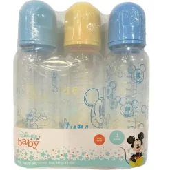 Cudlie Mickey & Minnie|Bottles & Sets*- 3Pk Disney Mickey Mouse Bottles 9Oz, Next Adventure