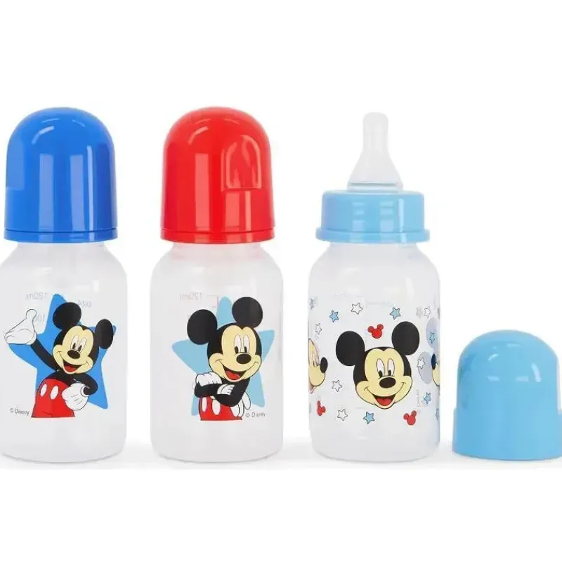 Cudlie Mickey & Minnie|Bottles & Sets*- 3Pk Disney Mickey Mouse Bottles 5Oz, Starboy