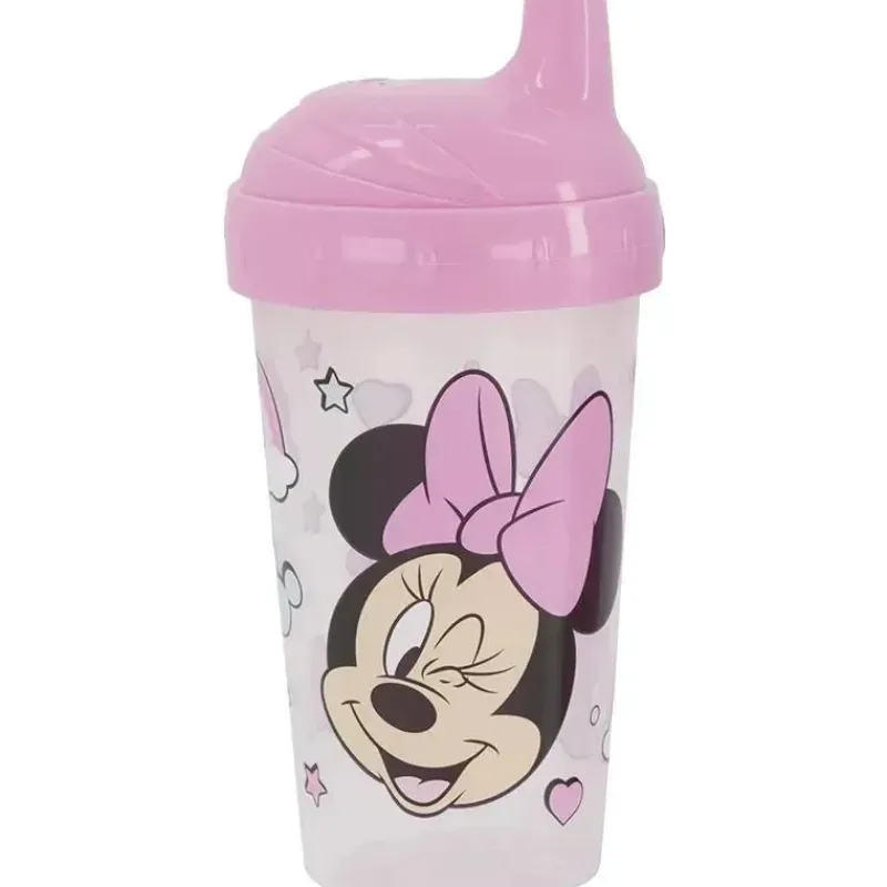 Cudlie Mickey & Minnie|Straw, Sippy & Training Cups*- 2Pk Disney Minnie Mouse Hard Spout, Rainbows & Star