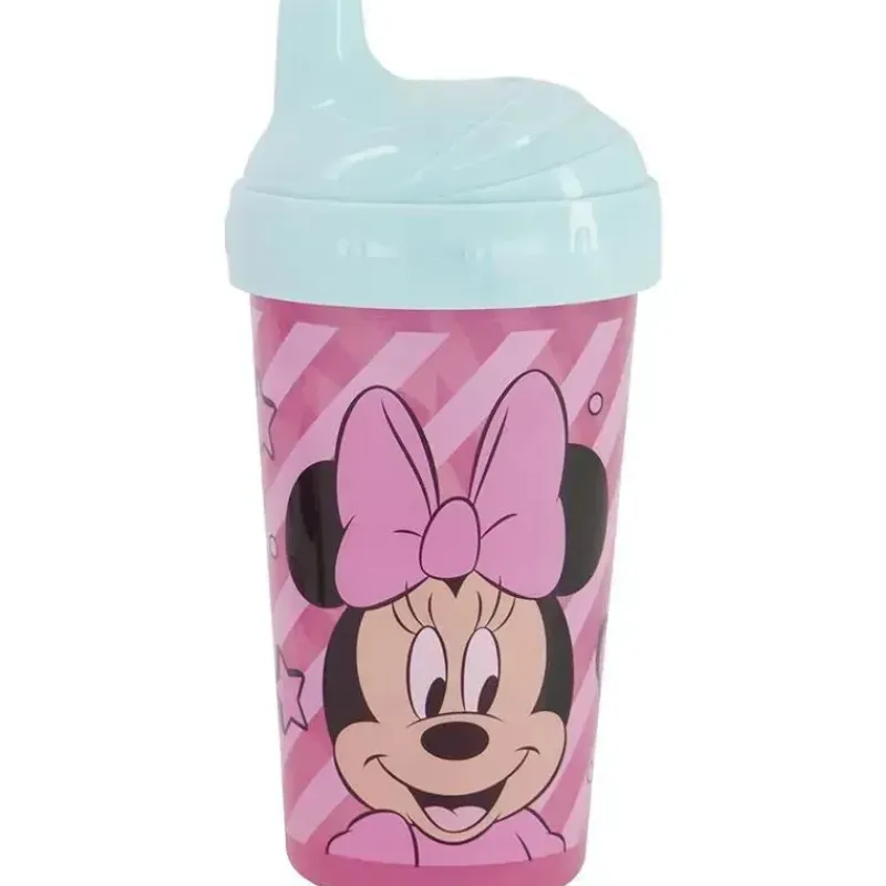 Cudlie Mickey & Minnie|Straw, Sippy & Training Cups*- 2Pk Disney Minnie Mouse Hard Spout, Rainbows & Star