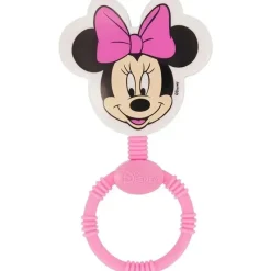 Cudlie Mickey & Minnie|Rattles & Teethers*- 2Pk Disney Minnie Mouse Character Shape Rattle and Keyring Teether