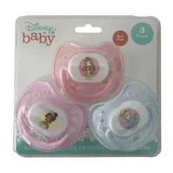 Cudlie Disney Princess|Pacifiers*- 3Pk Disney Princess Pacifiers, Pink/Purple/Blue