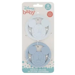 Cudlie Mickey & Minnie|Rattles & Teethers*- 2Pk Disney Silicone Teether Toy Set for Infants