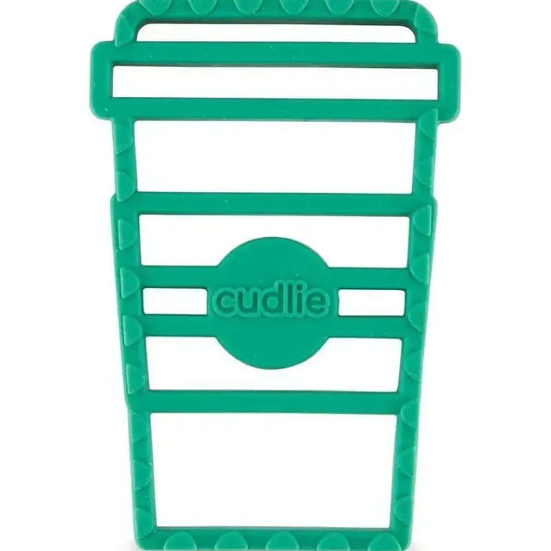 Cudlie Toys For 0-12 Months|Gift For Baby*- 2Pk Food Grade Silicone Teether, Coffee & Muffin