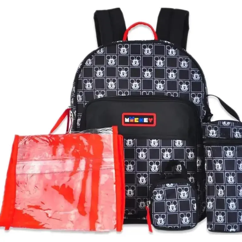Cudlie Mickey & Minnie|Diaper Backpacks*- 5Pk Mickey Mouse Checker Print Diaper Backpack