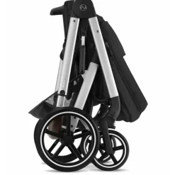 Cybex Single Strollers*- Balios S Lux 2 Stroller, Silver Frame/Moon Black